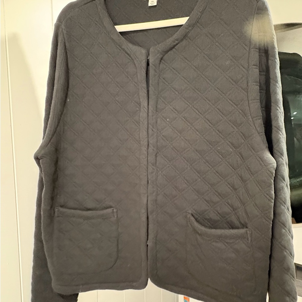 J. Crew Black Quilted Women's cardigan jacket